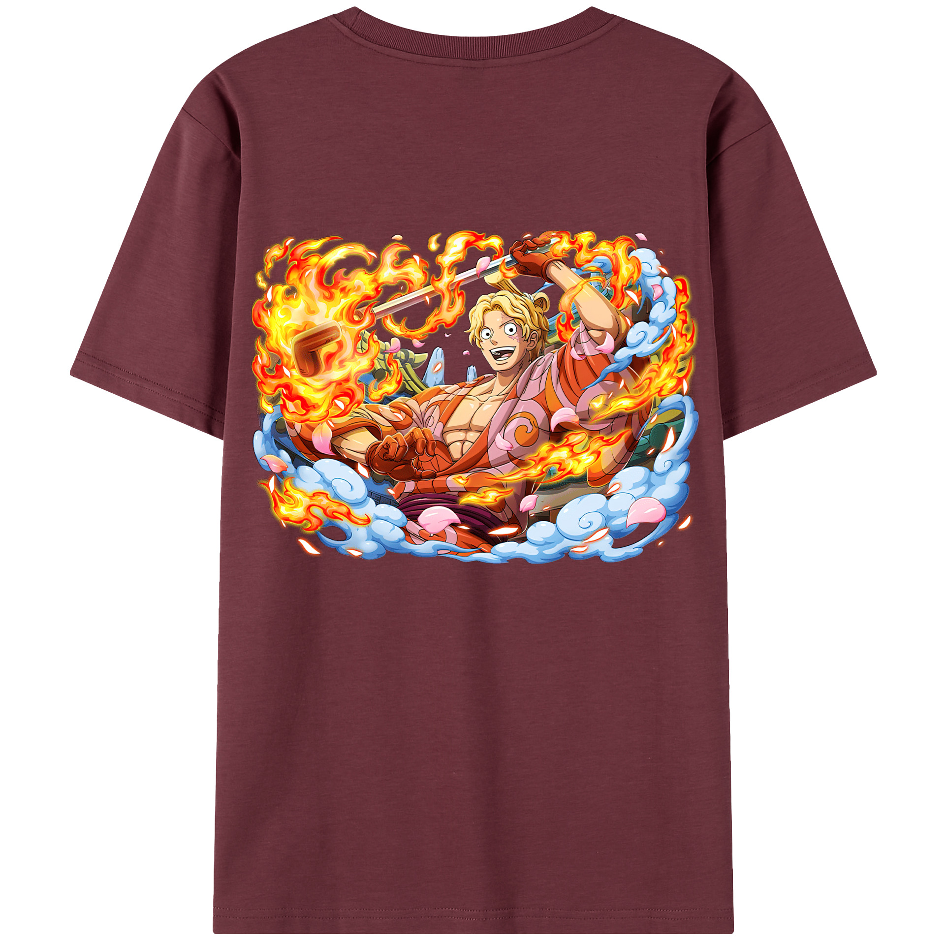ワンピース サンジ ONE PIECE Sanji 綿100％半袖Tシャツ（背面プリント）
